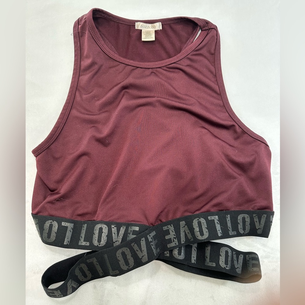 Mauve Strappy Sports Bra Romantic Sports‎ Size L